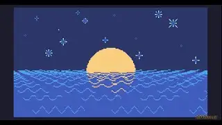 TIC-80: Simple Pseudo 3D Sea (80's Style)