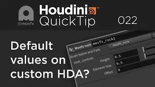 Houdini Quicktip 022 - Default values for custom HDA