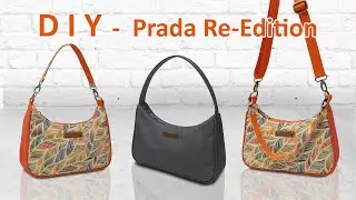 DIY Prada Re-Edition Inspired Handbag - How to make Designer Bag - Tutorial cara membuat tas branded