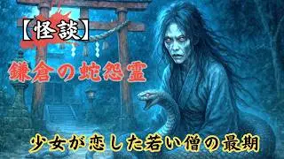 【怪談】鎌倉の蛇怨霊 ― 少女が恋した若い僧の最期｜諸国百物語・渡部新五郎の娘の怪異譚