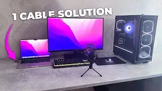 How to Connect Laptop to PC Setup with One Cable