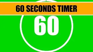 60 Seconds Countdown Timer [FREE GREEN SCREEN FOOTAGE] [4K]
