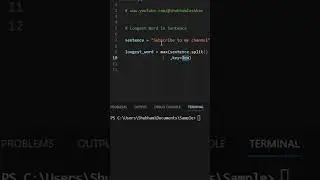 How to find Longest word in sentence in python? 