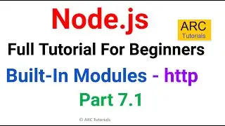 HTTP Module | Built In Modules | Ep 7.1 | Node JS Tutorial For Beginners