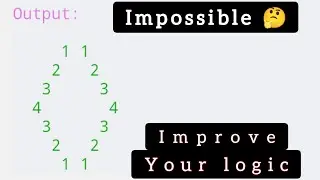 rhombus number pattern in c | logical program in c | improve logic | number pattern program