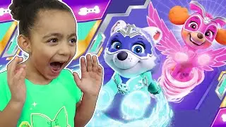 Leah Joins Paw Patrol Mighty Pups on a Mission to Save Tracker