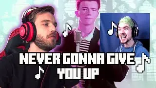 PewDiePie - Never Gonna Give You Up  (feat. Jacksepticeye)