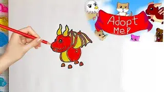 Как нарисовать Дракона петы из Адопт Ми Роблокс