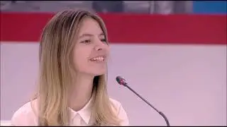 Владимирская школьница на встрече с Путиным