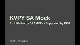 [ KVPY SA MOCK TEST ] AN INITIATIVE BY GRAMOLY FOR STUDENT COMMUNITY OF INDIA