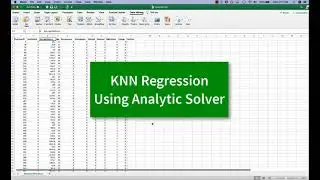KNN Regression Using Analytic Solver