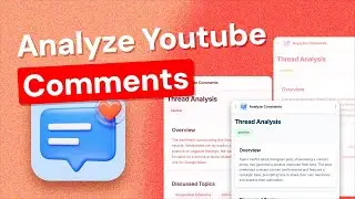 Analyze YouTube Comment Threads in SECONDS