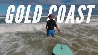 Bodyboarding at Main Beach, Gold Coast