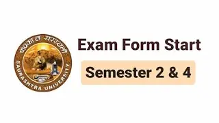 exam form start | saurashtra university new update | #sem4 | #sem2  #saurashtrauniversity #exam