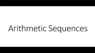 MCR3U Arithmetic Sequences