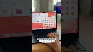 This #macbook hack is 👌…love that you can make your desktop look more aesthetically pleasing ✨