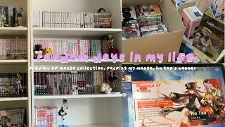 preview of my manga collection, packing my manga, hu tao’s banner | random days in my life vlog