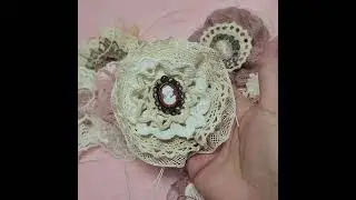 Shabby Vintage Style Layered Flowers. Vote for the next tutorial. Doily Victorian vintage style