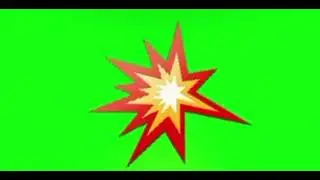 The explosion emoji ￼(￼green screen) (free copyright)