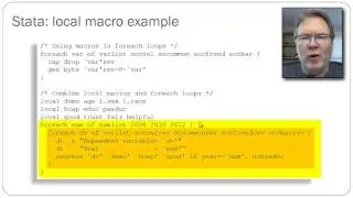 Using local macros in a foreach loop