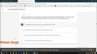 Answer of Google Digital Unlocked Exam(7th Video) | Check other exam video also