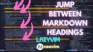 Jump between markdown headings in lazyvim