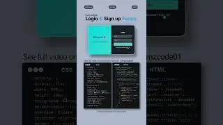 Login & Signup Pages | HTML, CSS, & JS Smooth Hover Effects | MZCode01 