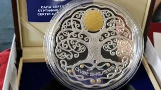 Серебряная монета 7777 тенге 2021 г Омир шежире 