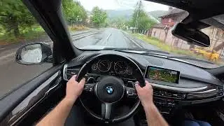 BMW X5 POV Rainy Drive on Countryside Roads