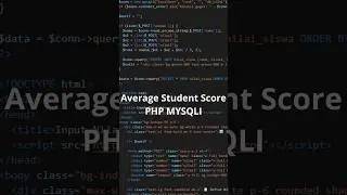 Build an Average Student Score App with PHP, MySQLi & Tailwind (Full Project)