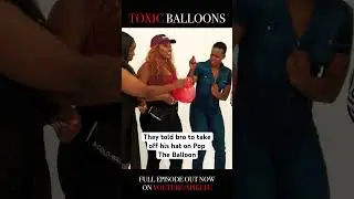 😂😂 They told buddy to take his hat off on Pop The Balloon 🎈#poptheballoon #balloonpopping #funny