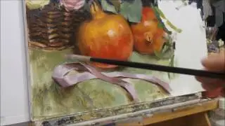 pomegranates & flowers. oil painting. part 5