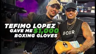 TEOFIMO LOPEZ GAVE ME $1,000 PAIR OF BOXING GLOVES