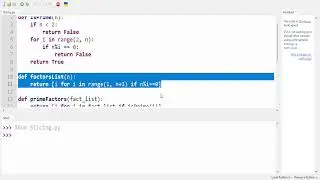 Prime Factors Solution with Python Functions