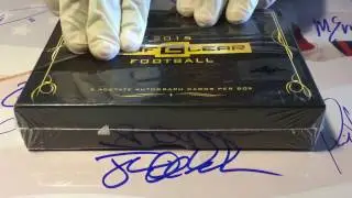 DAMON AND DIZZLE RIP A BOX OF 2015 LEAF CLEAR ACETATE FOOTBALL