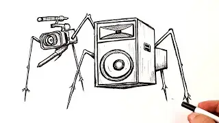 How to draw a Spider Camera - Skibidi Toilet