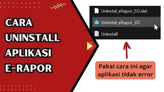 How to uninstall the eRapor application correctly