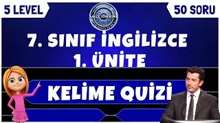 7. SINIF İNGİLİZCE 1. ÜNİTE KELİME QUİZİ