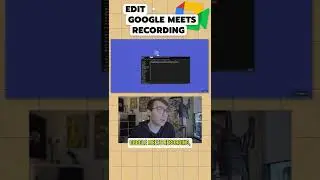 How to Edit a Google Meet Recording Online #shorts