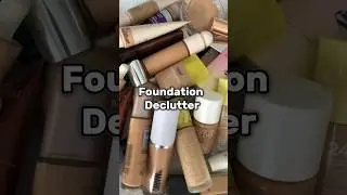 Makeup Collection Declutter💋Foundations, Tinted Moisturizers & Tints #makeupdeclutter