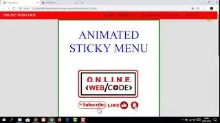 Sticky Menu - Sticky Navbar on Scroll Css3 and Jquery