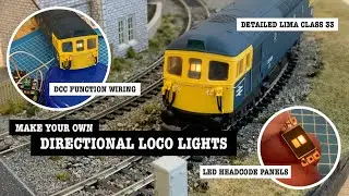 Directional DCC headcode lights for an old Lima Class 33 - made from scratch!