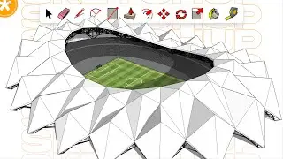 SketchUp for Architects: How to 3d model Shenzhen Universiade Sports Centre in #sketchup #create #4k
