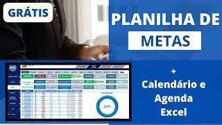✅[Baixe Agora] Planilha de Metas + Agenda e Calendário Excel - Metas Pessoais e Metas de Vendas
