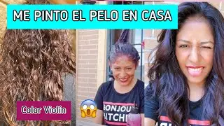 ME TIÑO COLOR VIOLÍN 💇🏽‍♀️ 🪞|| Tinte del Mercadona || tinte deliplus