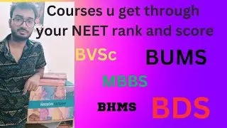 courses on the basis of neet rank and score. #neet2023 #bds #bhms #bumscutoff2022up