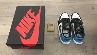 Quick unboxing of the Jordan 1 low powder blue