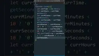 Digital Clock | Date Object | JavaScript #shorts
