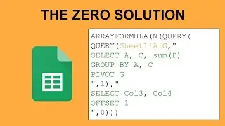 How to fill blank cells in Google Sheets QUERY pivot