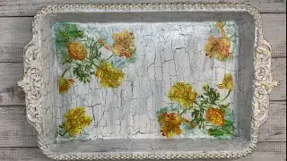 Винтажный поднос из ненужного противня. Vintage tray from an unnecessary baking tray